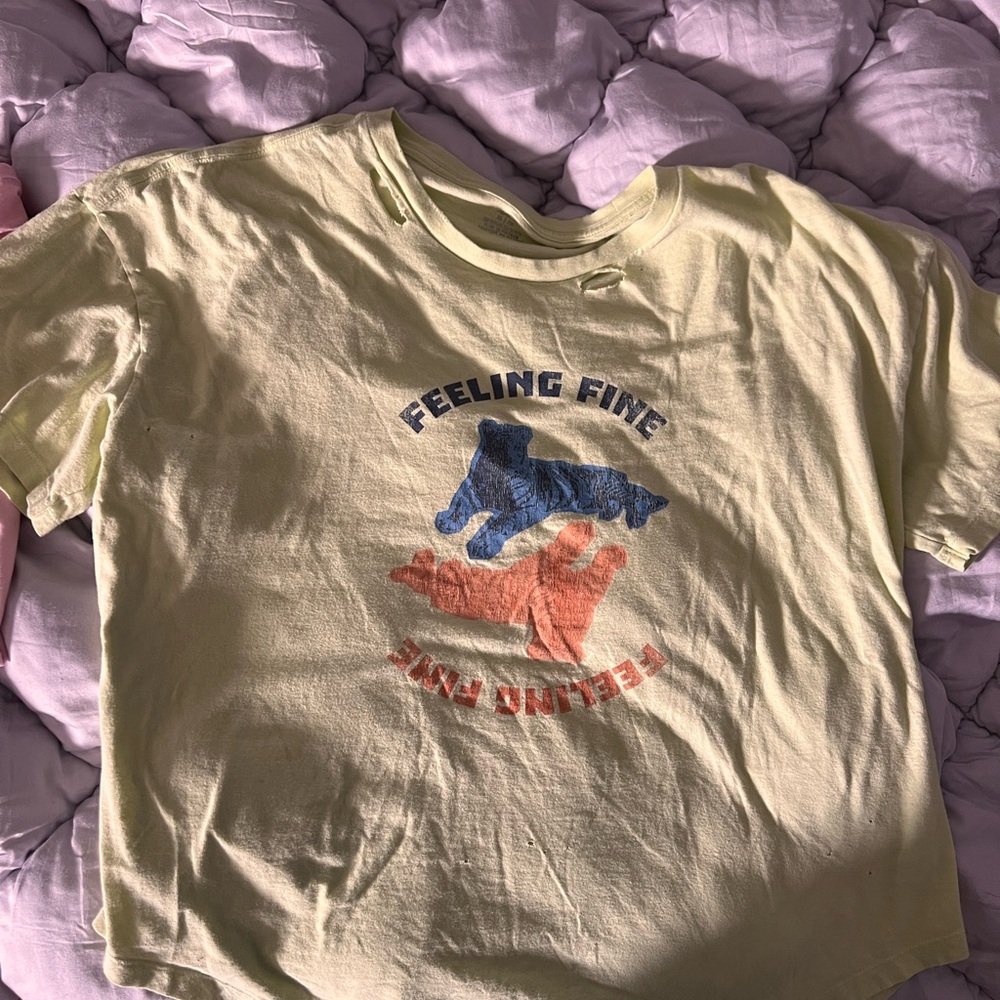 Women’s Graphic Tee in Yellow by Unknown Brand